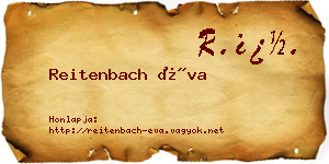 Reitenbach Éva névjegykártya